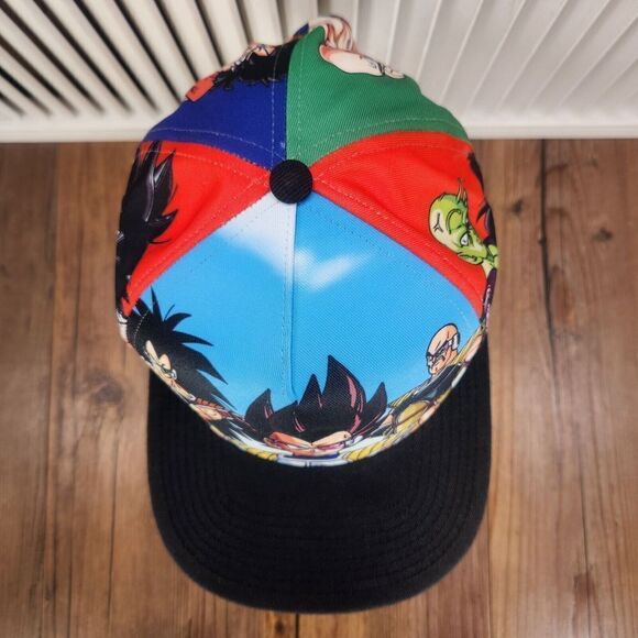 Dragonball Z Hat Cap All Over Print Snapback Colorful Anime Cartoon Mens Toei - Picture 7 of 11